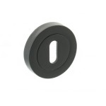 Status Keyhole Escutcheons on Round Roses Pair Matt Black S2ESCKRMB 8.78